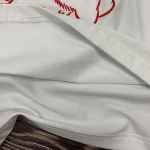 הסיטונאי באיכות גבוהה כותנה ו סטרץ תינוקות לבן רקמה העליונה רזה הדוקה מתאים יבול ריק צמרות לנערות - Product Image 6