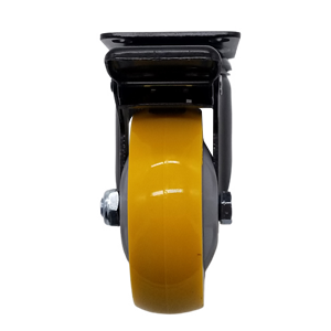 Sanjang मजबूत असर क्षमता नारंगी यूनिवर्सल फ्लैट 4 इंच औद्योगिक ट्रॉली व्हील - Product Image 3