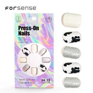 <span class=keywords><strong>Uñas</strong></span> postizas cuadradas cortas con logotipo personalizado diseñador de alta calidad blanco lechoso desnudo Prensa en <span class=keywords><strong>uñas</strong></span> superventas <span class=keywords><strong>uñas</strong></span> postizas Rojas reutilizables - Product Image 4