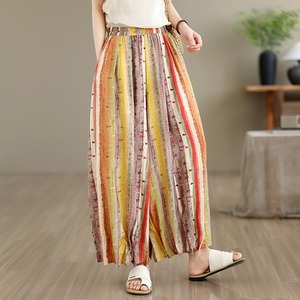 <span class=keywords><strong>Pantaloni</strong></span> <span class=keywords><strong>Palazzo</strong></span> Estivi <span class=keywords><strong>in</strong></span> Lino a Righe 2026 all'Ingrosso, <span class=keywords><strong>Vita</strong></span> Alta Elastica, Stampa Etnica Boho, Gamba Larga, Culotte Donna Taglie Forti - Product Image 4