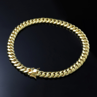 Collier chaîne en gros de bijoux fins, style Iced Out, maille cubaine pour hommes, idéal pour rappeurs