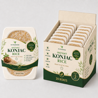 Riz de Konjac Instantané en Gros 200g Prêt à Consommer Faible en Glucides et Faible en Calories, Compatible Micro-ondes, Alimentation Saine et Pratique