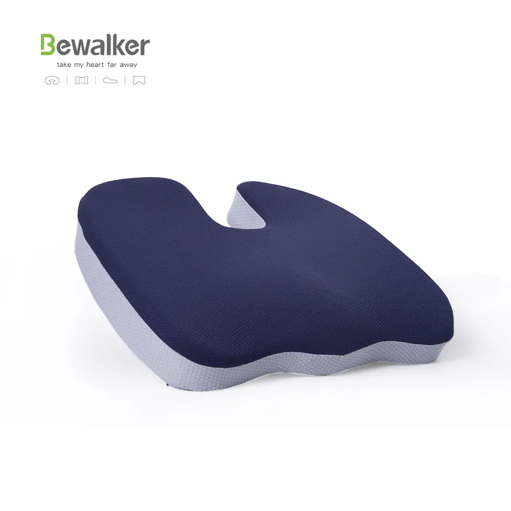 Bewalker Vente à chaud Coussin de type H ergonomique en mousse à mémoire de forme Le noyau interne n'est pas facile à effondrer longtemps assis pas fatigué