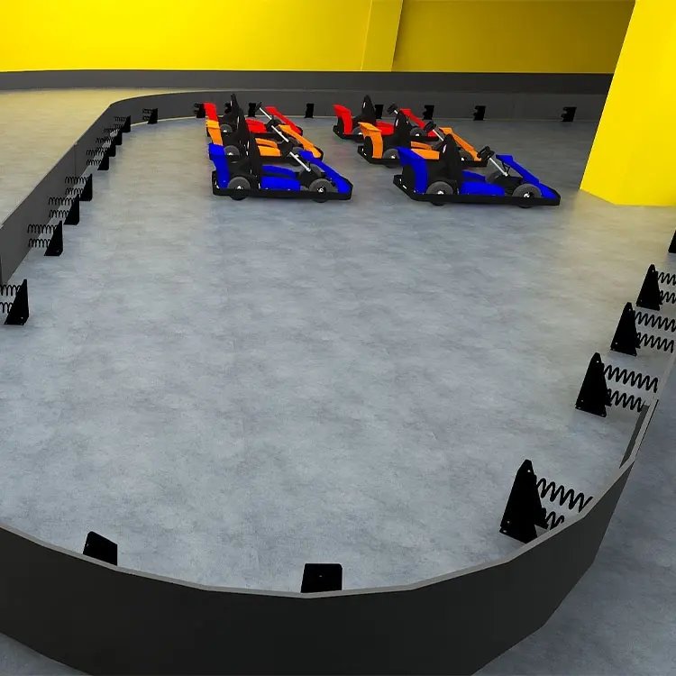 HVFOX Indoor Barrier Go Kart Track High Quality Rubber For Karting Race Track