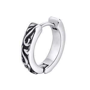 Acciaio inossidabile vecchio colore Punk drago modello incernierato orecchini a cerchio polsino per gli uomini <span class=keywords><strong>Piercing</strong></span> gioielli di moda - Product Image 2