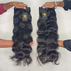Cheveux alignés sur les cuticules du temple indien 100%, vendeurs de cheveux humains alignés sur les cuticules brésiliennes, paquets de cheveux cambodgiens naturels - Product Image 1