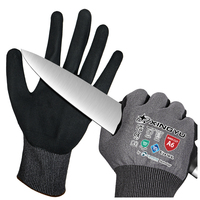 Guantes de Seguridad XINGYU A6 Calibre 21 ADAMAS Ultrafinos Resistentes a Cortes, Recubiertos de Nitrilo, Alta Destreza, para Trabajo Industrial y Mecánico