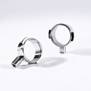 Poignée de porte-filtre en acier inoxydable 304 à double bec pour machine à café E61, compatible avec De'Longhi, Donlim, Aibo, Baishengtu, Platinum - Product Image 2