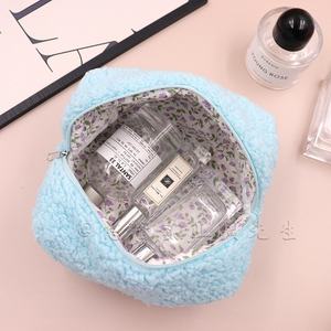 กระเป๋าเครื่องสำอางเทอร์รี่ผ้าเท็ดดี้กำมะหยี่กระเป๋าจัดระเบียบเครื่องสำอางสำหรับผู้หญิง - Product Image 3