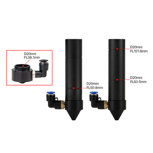 Yongli CO2 레이저 헤드 세트 Dia.18mm FL38.1 Dia.20 FL50.8/63.5/101.6mm ZnSe 초점 렌즈 Dia.25m 레이저 조각 기계 거울 - Product Image 3