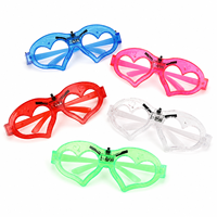 Lunettes LED néon en forme de cœur, éclairées, pour discothèques, KTV, bars, boîtes de nuit, carnavals et spectacles sur scène