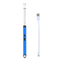 Briquet électrique rechargeable USB avec affichage LED, col flexible long, cadeau d'affaires pour la cuisine, pour bougies et cuisinières à gaz