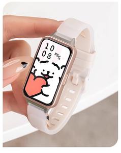 Forwelleny nouveauté bracelet en silicone transparent mat pour bracelets de montre <span class=keywords><strong>Huawei</strong></span> <span class=keywords><strong>Band</strong></span> <span class=keywords><strong>7</strong></span> 8/9/10 Series - Product Image 4