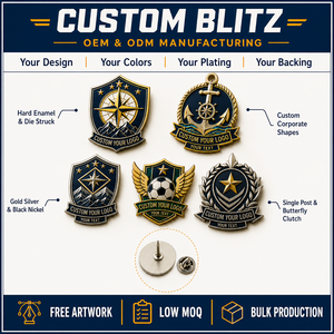 Set de insignias de solapa de metal esmaltado personalizadas, chapadas en oro, de aleación de zinc, con grabado e impresión, regalo empresarial, temática deportiva - Product Image 4