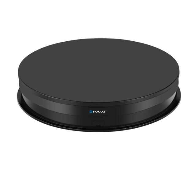 PULUZ 360 Degree Rotating Mirror/Velvet Top Battery/USB Spin Display Stand Table 30cm Motorized Turntable for Photography