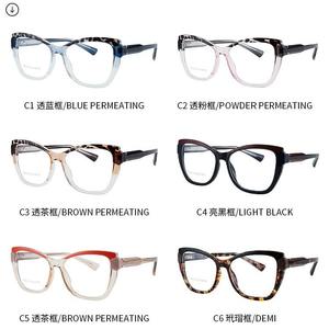 Montures de lunettes œil-de-chat 87247 en TR90, monture complète, protection anti-lumière bleue, unisexe, branches en acétate - Product Image 2