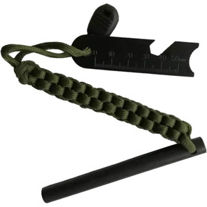 <span class=keywords><strong>Cuerda</strong></span> Paracord Mango hecho a mano Arrancador de fuego Flint Encendedor de supervivencia de emergencia - Product Image 5