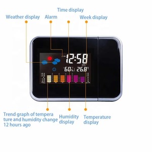 Reloj Despertador Digital LED <span class=keywords><strong>con</strong></span> <span class=keywords><strong>Proyector</strong></span> USB, Función de Repetición, Estación Meteorológica, Termómetro, Hora, Calendario y Fecha - Product Image 4