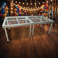 Scène portable en aluminium CE avec plateforme en verre/acrylique, scène de spectacle portable pour événements à vendre