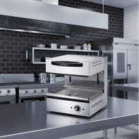 Machine à pain commerciale en acier inoxydable, four à pizza électrique, salamandre électrique à levage pour la préparation alimentaire