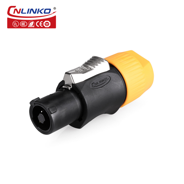CNLINKO YF-24-C03PE-01-001 Power Quick Plug Socket Ip68 Waterproof Connector Male and Female 20A 3 Pin XLR Powercon Connector