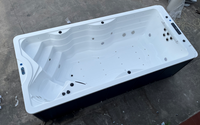 Villa SPA avec grande piscine extérieure en acrylique, baignoire de spa pour hôtel, panneau intelligent, chauffage à température constante