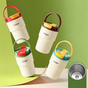 Vaso Térmico de Acero Inoxidable de 450 ml con Asa, Botella de Café Portátil con Aislamiento Térmico, Diseño Moderno para Viajes - Product Image 1