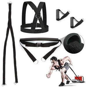 Harnais d'épaule KWO pour l'agilité et la vitesse en gym, avec corde de traction en nylon réglable, crochet mousqueton et cordon élastique en métal - Product Image 4