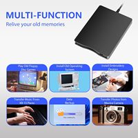Unidad de Disquete Externa USB de 3.5 Pulgadas, 1.44mb 2hd, con Cable USB para Laptop, Notebook, PC
