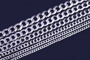 Collana da Uomo in Argento Puro 50cm Catena Maschile Larga 4 5 6 7 8 9 11 12mm Collana a Maglia Grossa per Uomini - Product Image 5