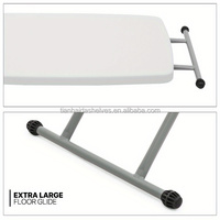 Table pliante multifonctionnelle réglable en hauteur de 30 pouces avec plateau supérieur, bureau portable blanc carré pour ordinateur portable, pieds en X pour la maison et le bureau