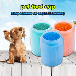 Factory Wholesale Eco-Friendly Silicone Detachable Portable <b>Pet</b> Dog Paw Cleaning Cup - Product Image 2