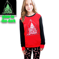 Vêtements de nuit à imprimé de Noël, doux et respirants, tenue à manches longues pour la famille, ensemble de Noël assorti pour la famille, pyjamas rayés