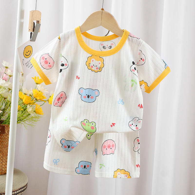Wholesale Summer Baby Clothing Sets Children's T Shirt Suit Cotton