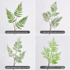 <span class=keywords><strong>D</strong></span>écoration <span class=keywords><strong>d</strong></span>'intérieur : Fougère artificielle en forme <span class=keywords><strong>d</strong></span>'asperge, feuilles laminées multi-branches floquées, plante artificielle pour aménagement paysager <span class=keywords><strong>d</strong></span>'hôtels et gîtes, vente en gros - Product Image 4