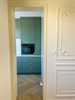 Armoire de cuisine moderne légère de luxe en bois de haute qualité grande capacité multicouche intégré conception simple