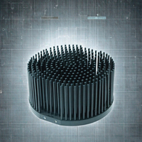 Radiateur en aluminium forgé à froid sur mesure OEM pour le refroidissement des CPU et GPU des serveurs IA, haute performance, anodisé noir, série 1000