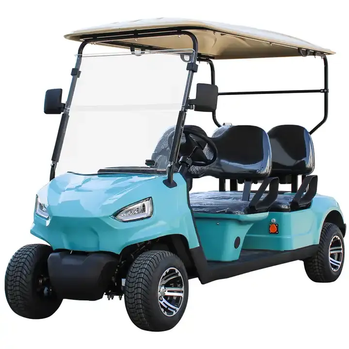 Whanlong 48V batterie au lithium moteur à courant alternatif 4 roues électrique 4 passagers voiturette de golf