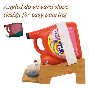 Nuovo arrivo porta detersivo per bucato in bambù con vassoio ad angolo portabicchieri porta <span class=keywords><strong>detersivi</strong></span> con cinturino per lavanderia <span class=keywords><strong>Organizer</strong></span> - Product Image 2