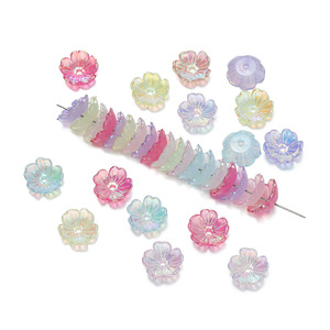 Accesorios de Uñas Acrílicos con Diseño de Flor de Sirena, 11mm, Parte Posterior Plana, Brillantes, Materiales para Joyería DIY, para Uñas, Horquillas y Pendientes - Product Image 5