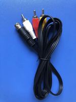 Câble audio-vidéo AV RCA 1.8M rétro-bit pour Sega Genesis 2 3 II III cordon de connexion 3 RCA à 9 broches câble de jeu de prise nickelé