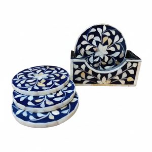 Vente en gros de sous-verres en pierre incrustés d'os de style classique Collection de sous-verres modernes - Product Image 1