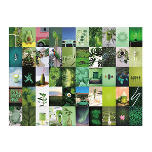 Vente en gros de 50 pièces vertes personnalisées, kit de collage de qualité supérieure, photos esthétiques de décoration de chambre à coucher, impression d'art mural - Product Image 6