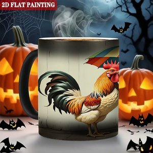 Four Seasons All Weather 11oz <b>Ceramic</b> Mug Heat Activated Drinking <b>Cup</b> Frosted Black - Product Image 6