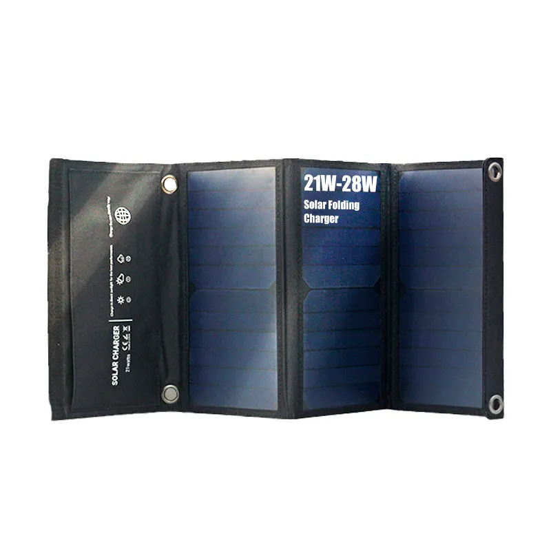 5v sunpower तह सौर मोबाइल चार्जर के लिए 21w 28w etfe आउटडोर कैम्पिंग चार्जर स्मार्ट फोन पोर्टेबल बैग