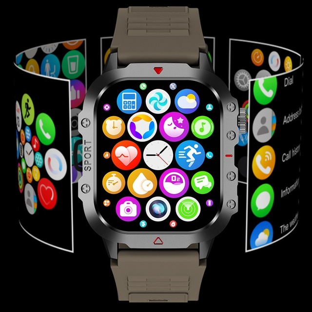 Trending 2025 New Relojes Waterproof Health Heart Rate Monitor Smartwatch LED Flashlight Call Fitness Tracker Sport Smart Watch