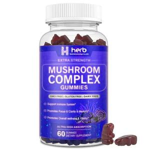 Bonbons Gommeux Véganes aux Champignons et Ashwagandha pour Énergie et Concentration, Marque Privée OEM/ODM - Product Image 1