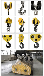 Crochet de grue robuste 10-50 tonnes en acier forgé avec loquet de sécurité - Product Image 5