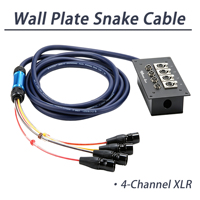 Câble audio multipaire 4 canaux avec boîtier mural XLR pour studio et scène, câble de signal multipaire pour interface audio
