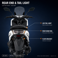 Vente Flash : Scooter ABS 150CC avec Transmission Automatique à Variation Continue et Pédale d'Accélération ECU-BOSCH